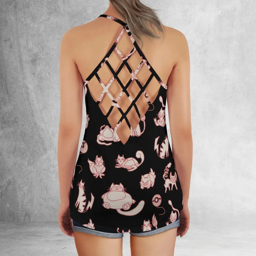 Pawkemon Pokemon Criss Cross Tank Top - 3