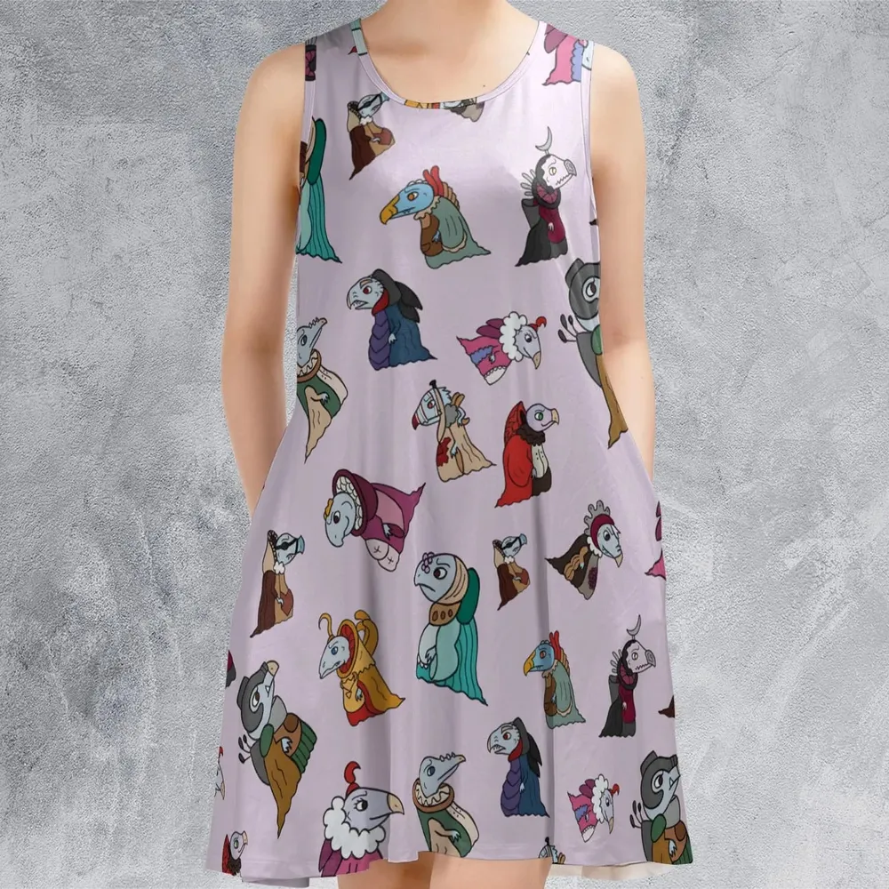 Cute Skeksis The Dark Crystal Sleeveless Dress - 2
