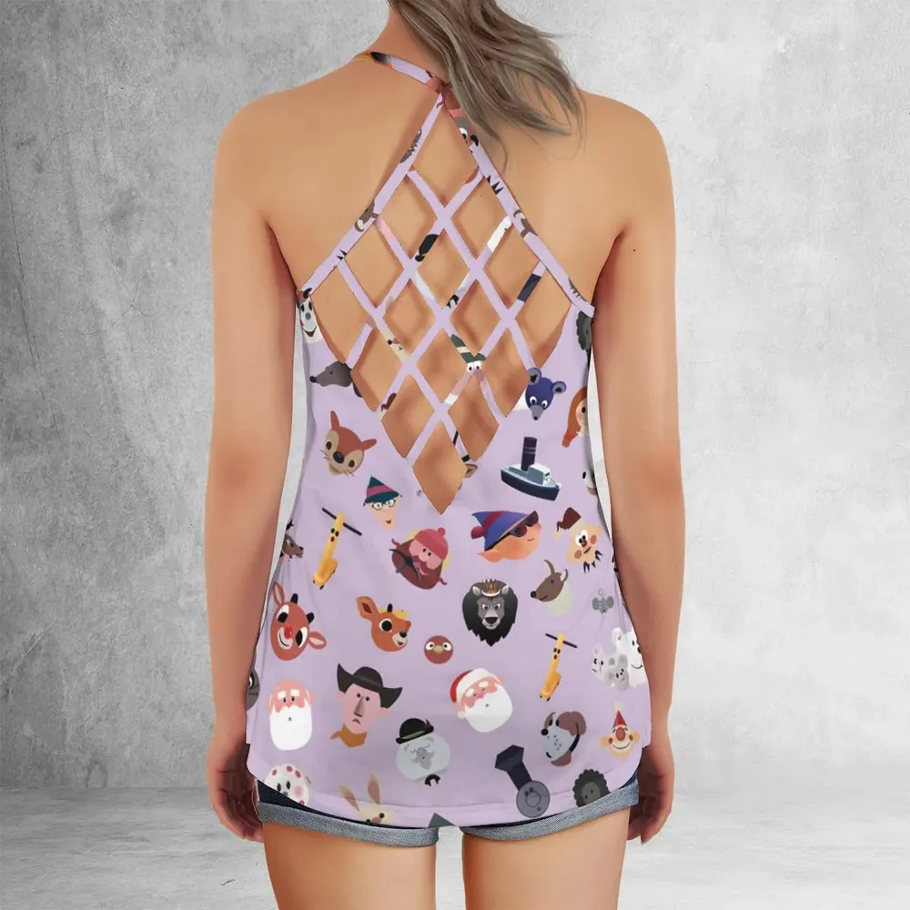 Iconography Rudolph the Red-Nosed Reindeer Criss Cross Tank Top - 3