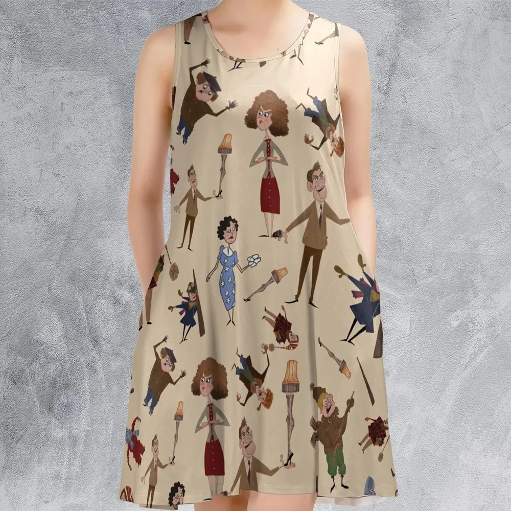 A Christmas Story Characters Sleeveless Dress - 2