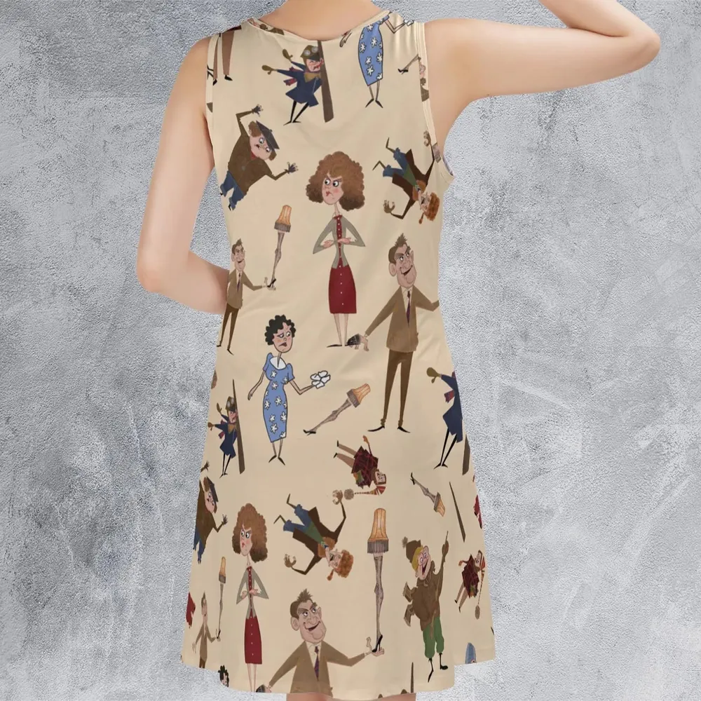 A Christmas Story Characters Sleeveless Dress - 3