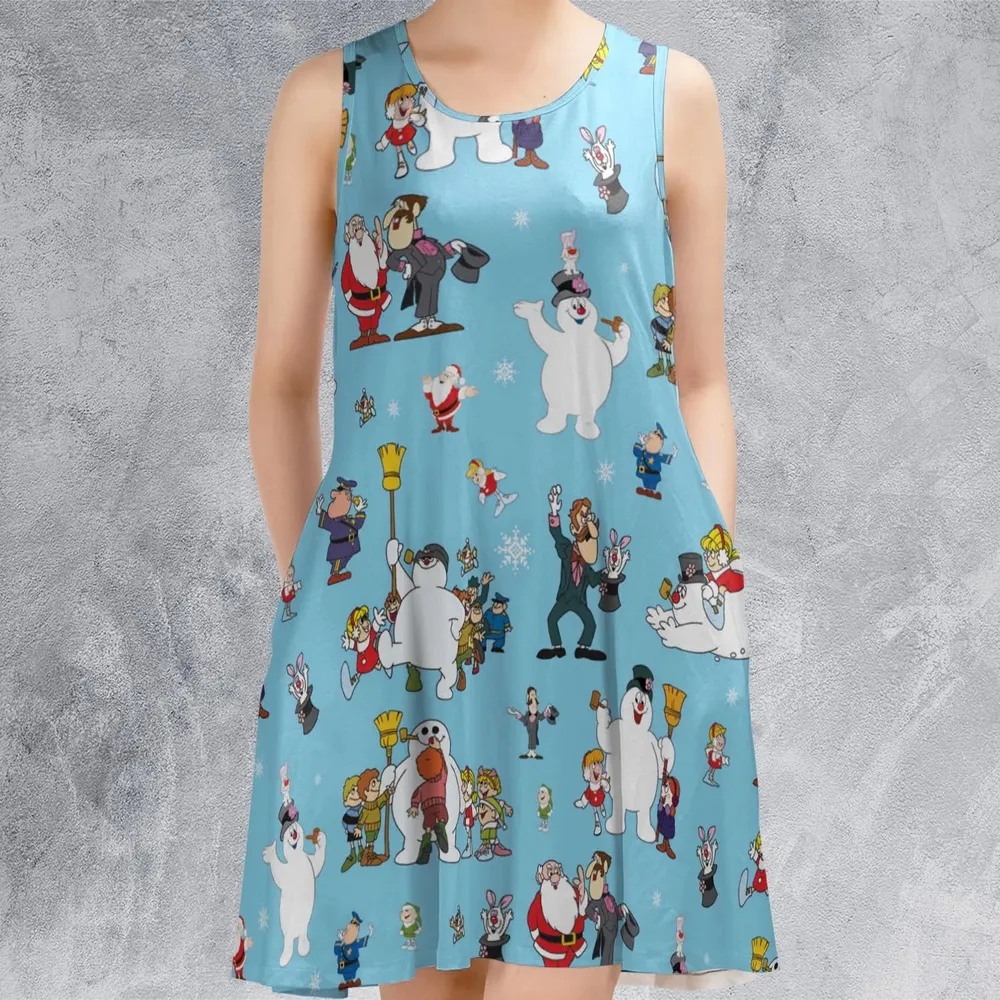 Cast Frosty The Snowman Sleeveless Dress - 2