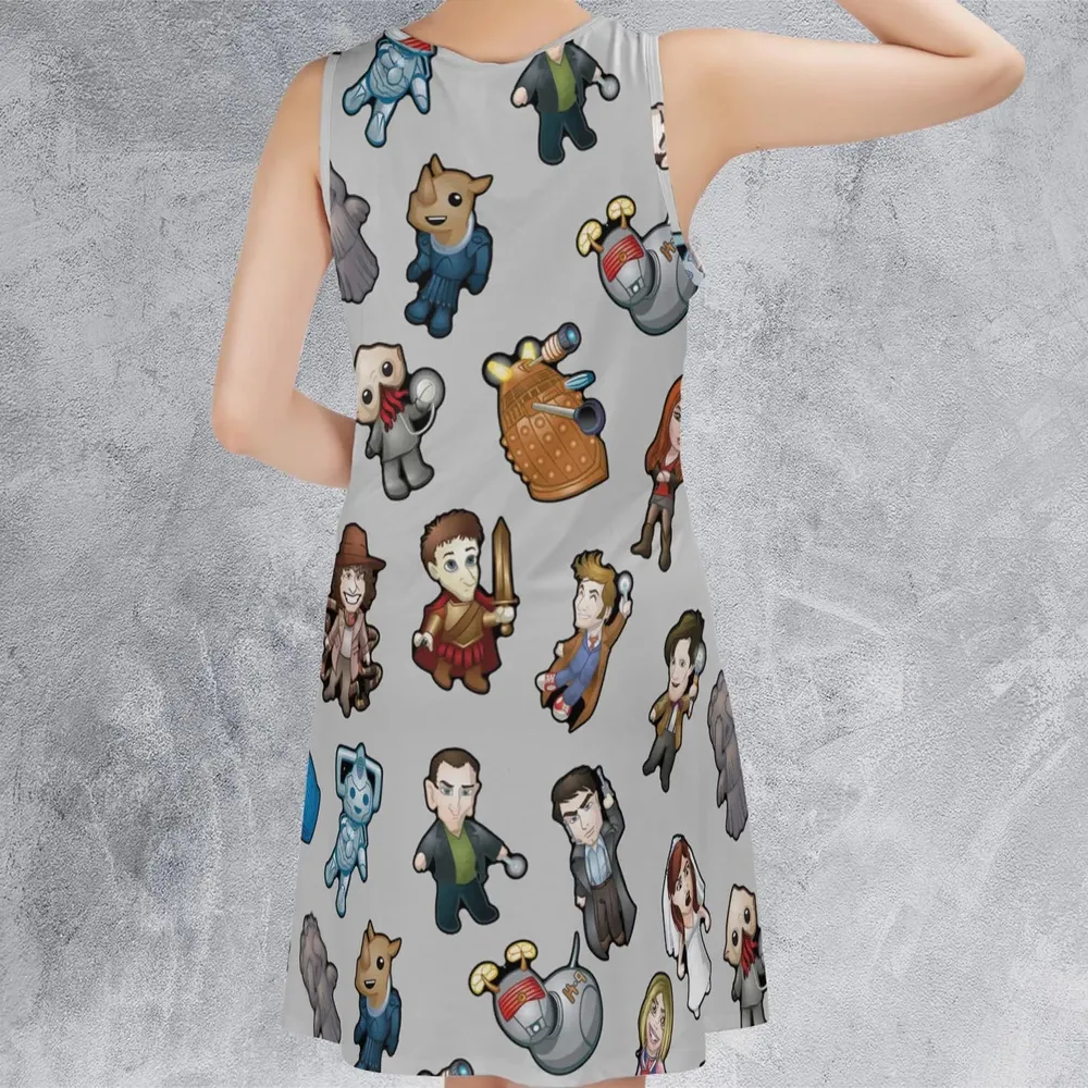 Cartoon Who Doctor Who Sleeveless Dress - 3