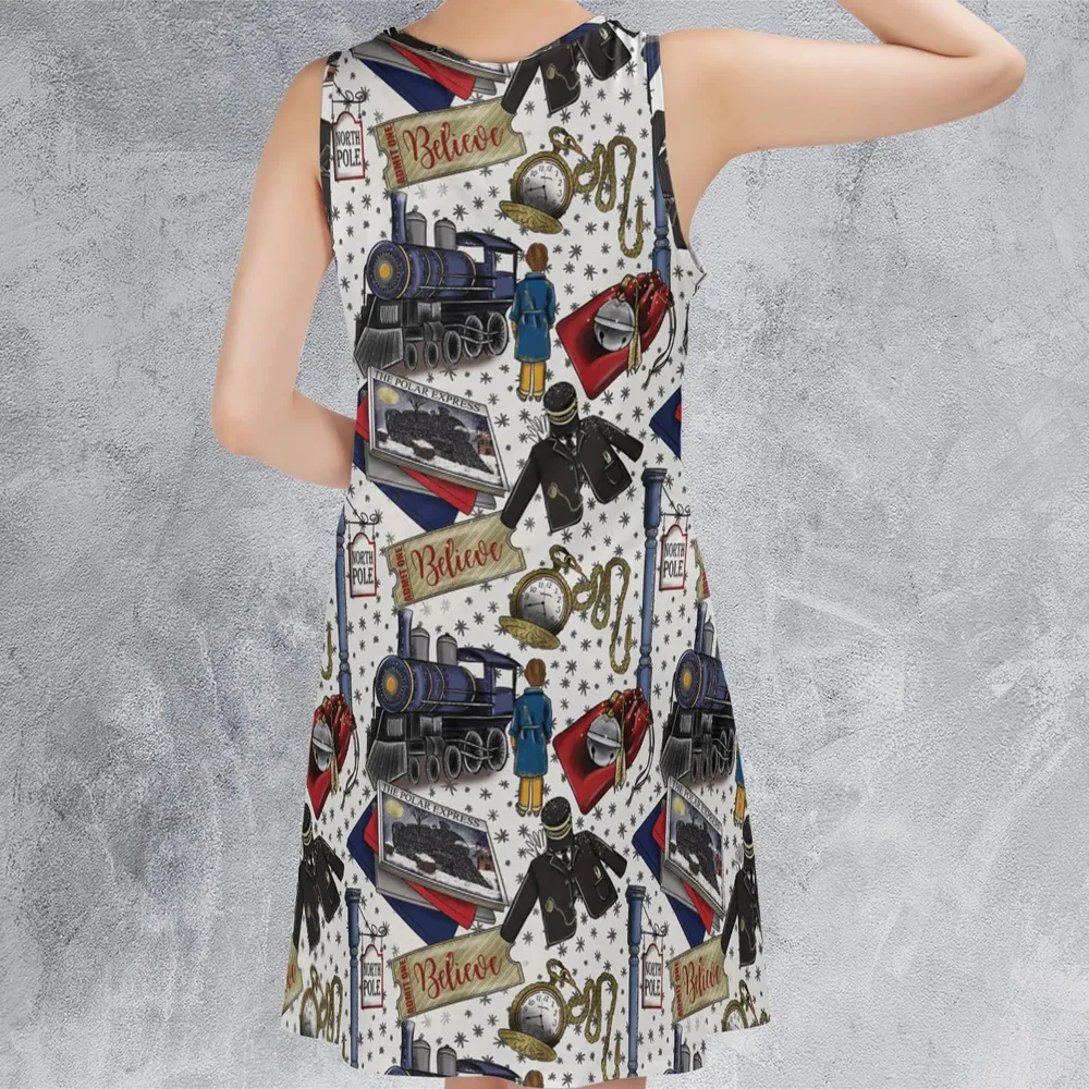 The Polar Express Christmas Movie Sleeveless Dress - 3