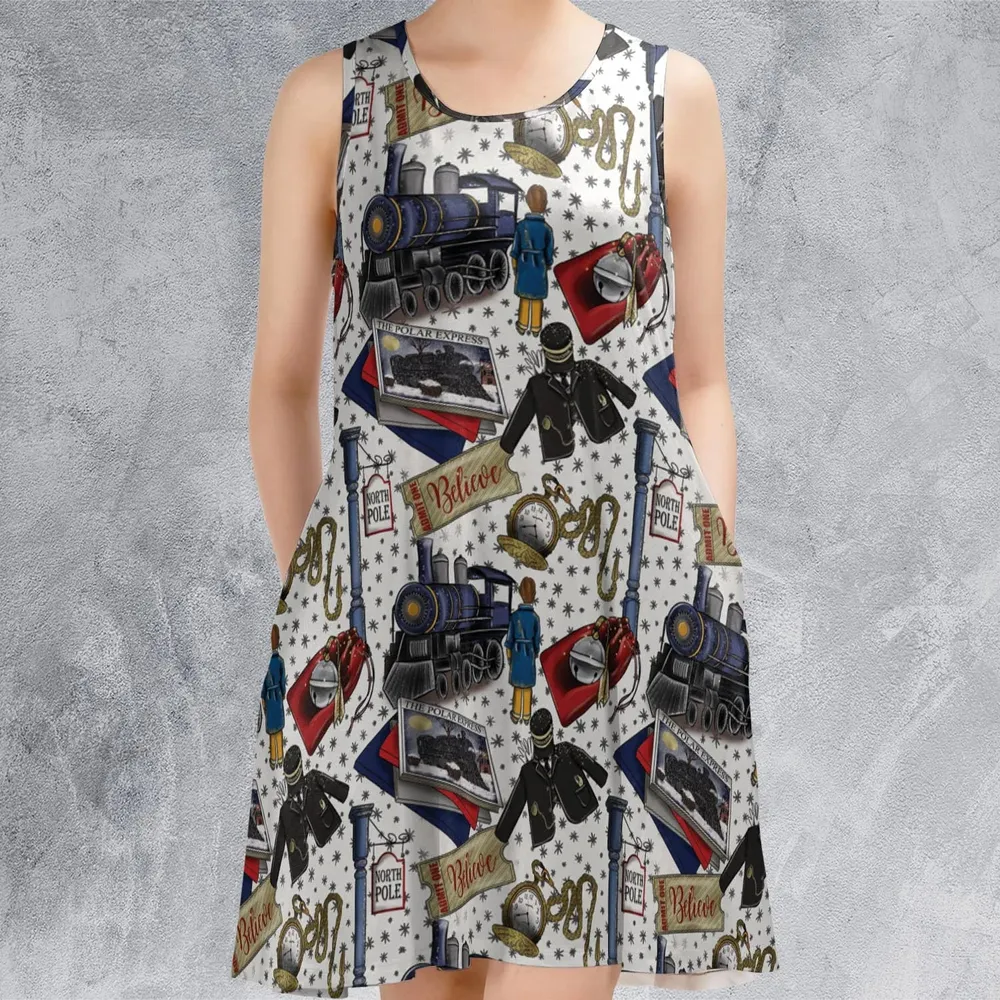 The Polar Express Christmas Movie Sleeveless Dress - 2