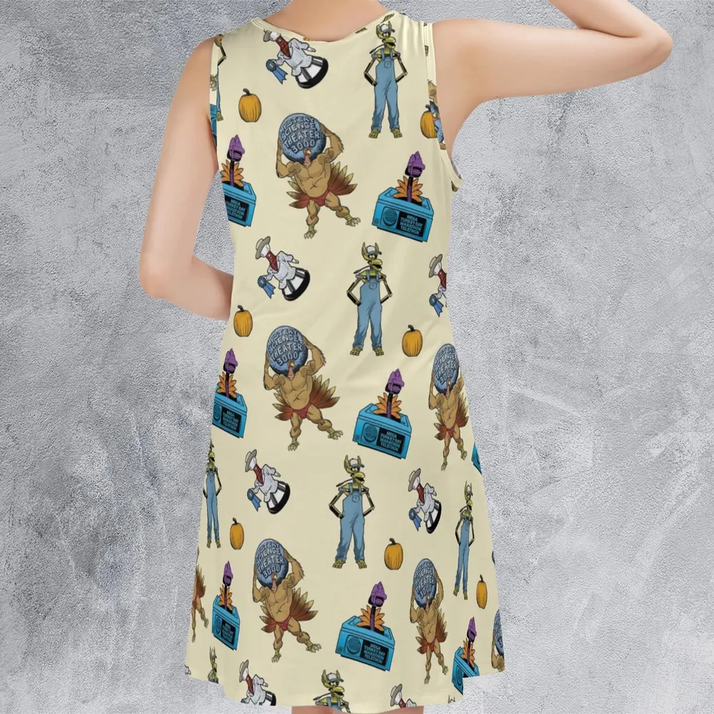 Turkey Day Marathon Telethon MST3K Sleeveless Dress - 3