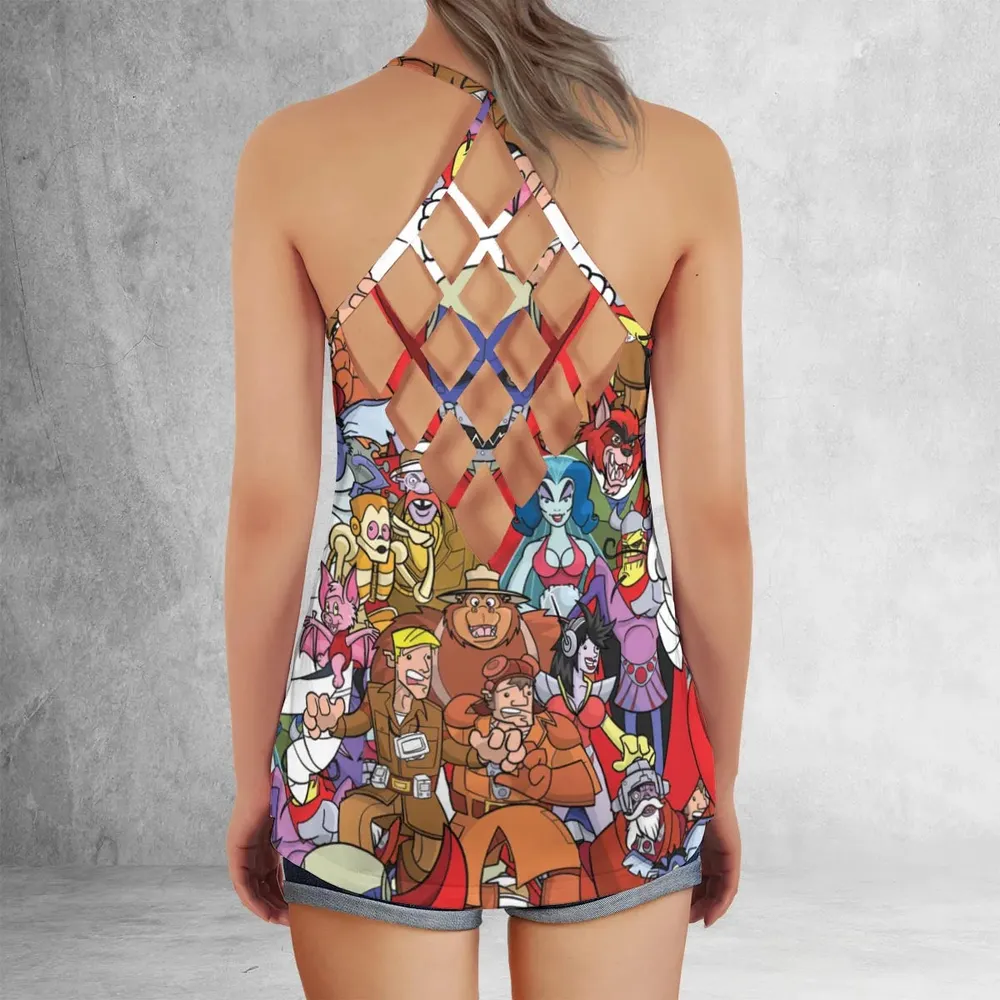 Ghostbusters Animated Series Characters Criss Cross Tank Top - 3