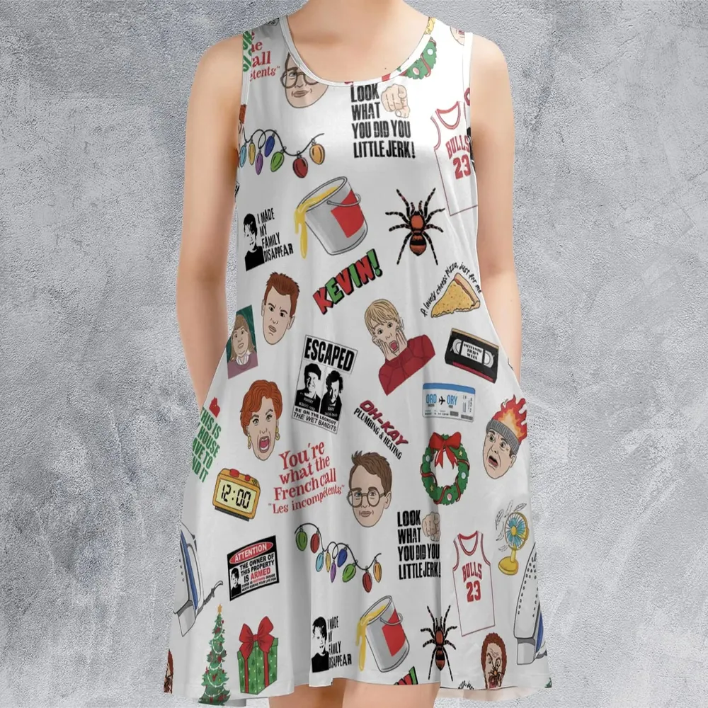 Holiday Pranks Home Alone Sleeveless Dress - 2