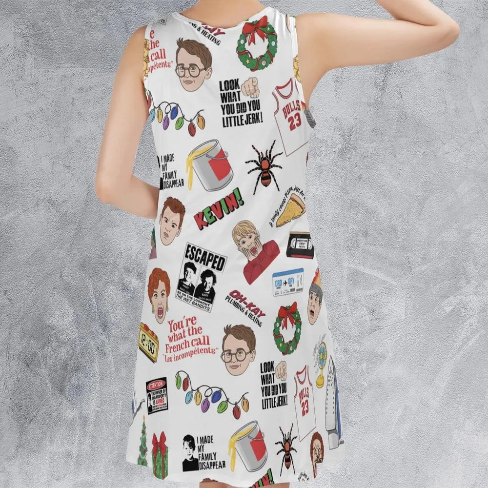 Holiday Pranks Home Alone Sleeveless Dress - 3