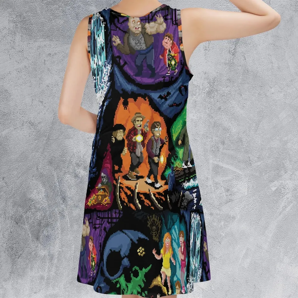 Goonies 80s Pixel Art Sleeveless Dress - 3