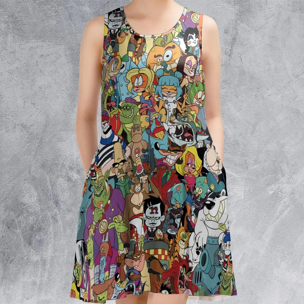 Retro Gamer Crash Bandicoot Sleeveless Dress - 2