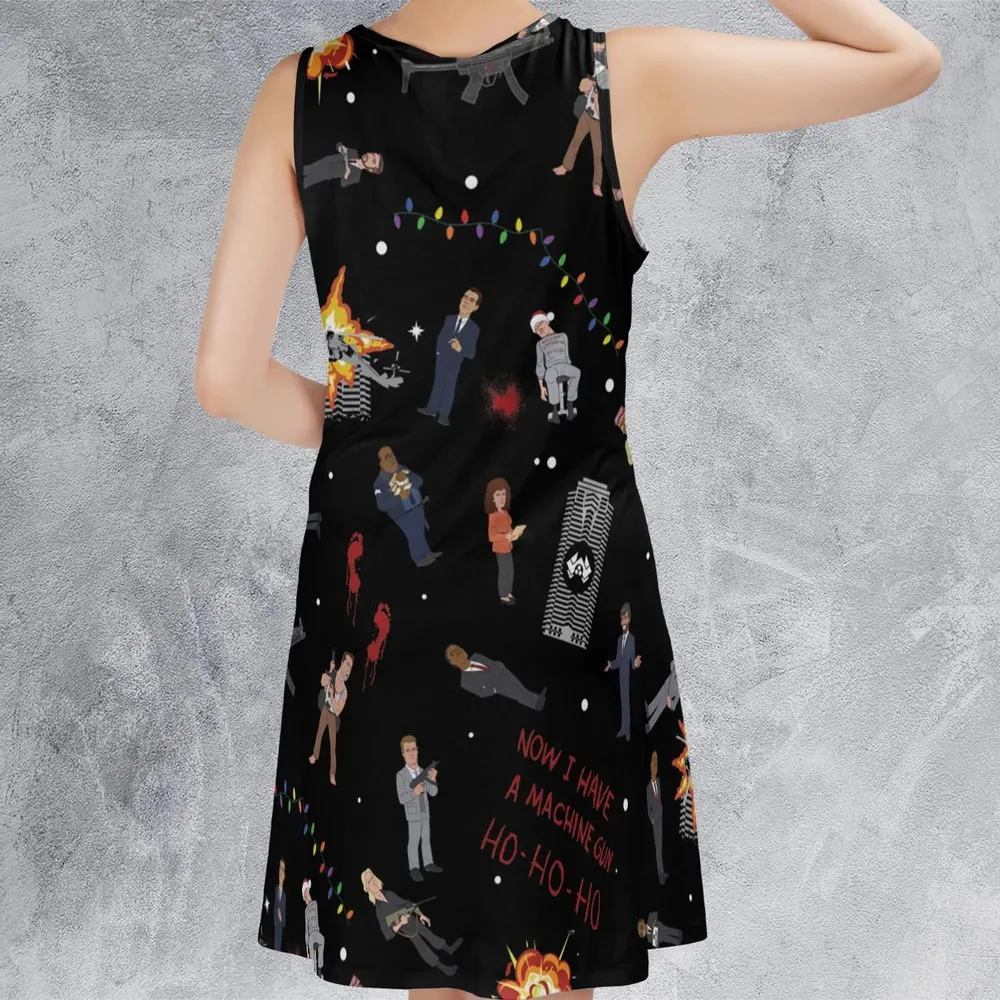 Die Hard Is My Favorite Christmas Movie Sleeveless Dress - 3