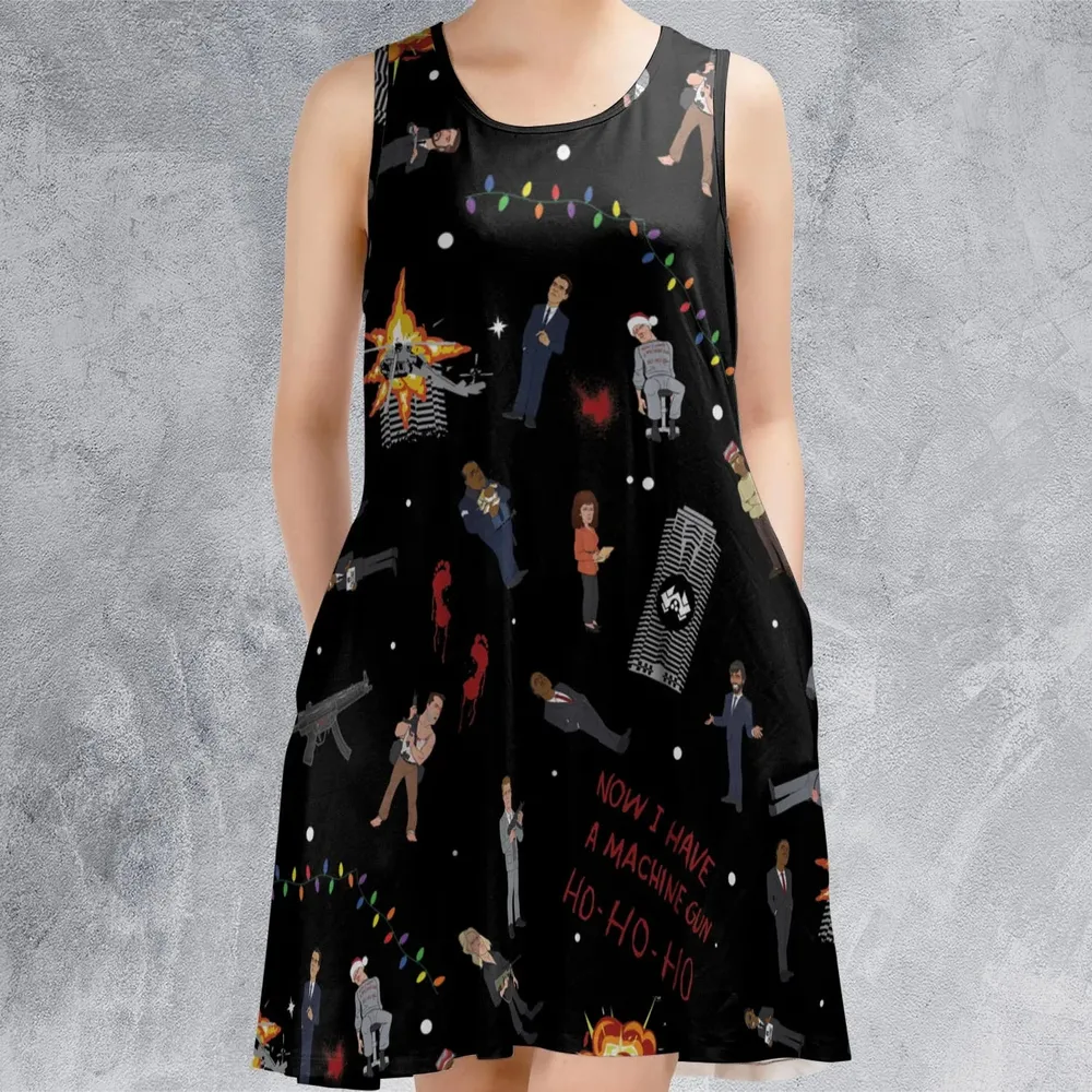 Die Hard Is My Favorite Christmas Movie Sleeveless Dress - 2