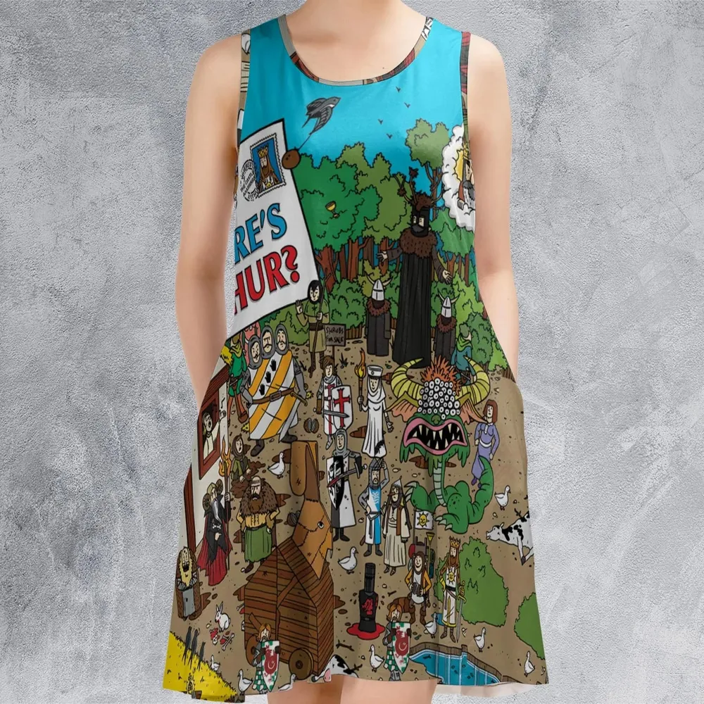 Where's Arthur Monty Python and the Holy Grail Sleeveless Dress - 2