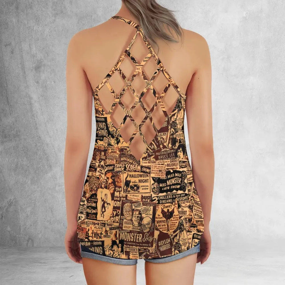 The Monster Show Mashup Criss Cross Tank Top - 3