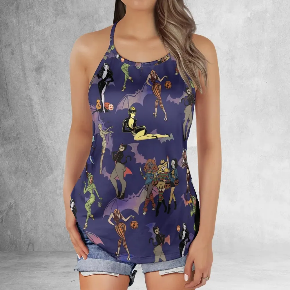 Horror Pin Up Girls Criss Cross Tank Top - 2