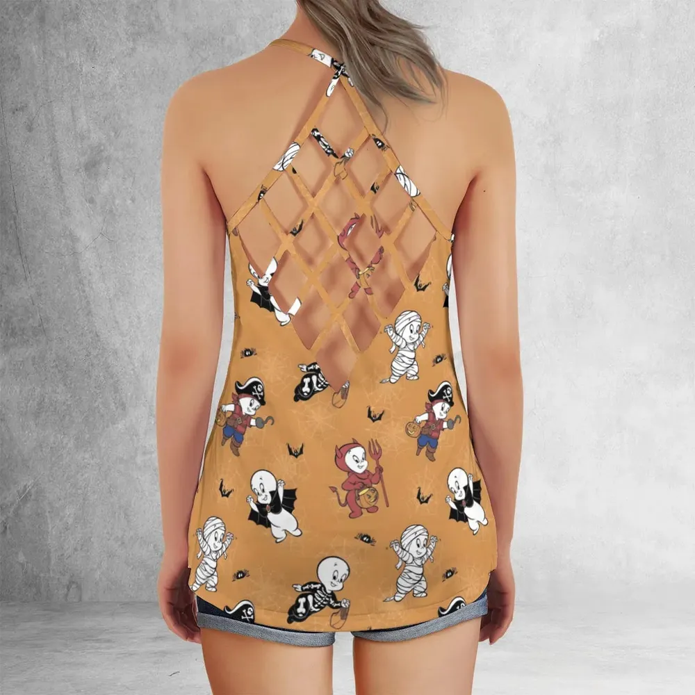 Casper Costume Fun Criss Cross Tank Top - 3