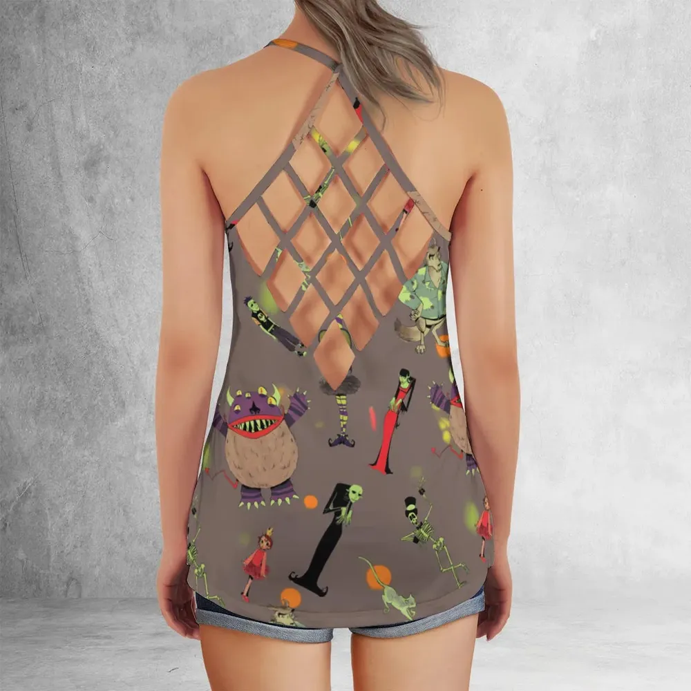 Scary Godmother Characters Criss Cross Tank Top - 3