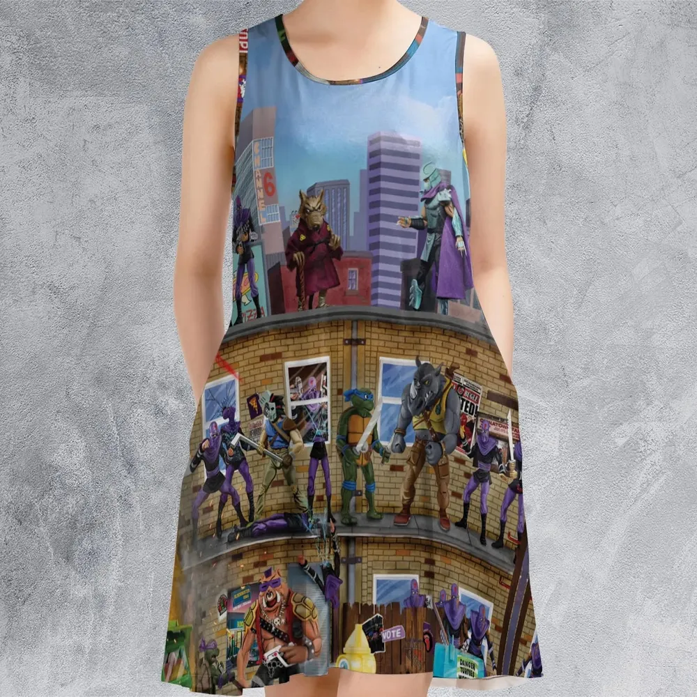 80’s Turtle Power Sleeveless Dress - 2