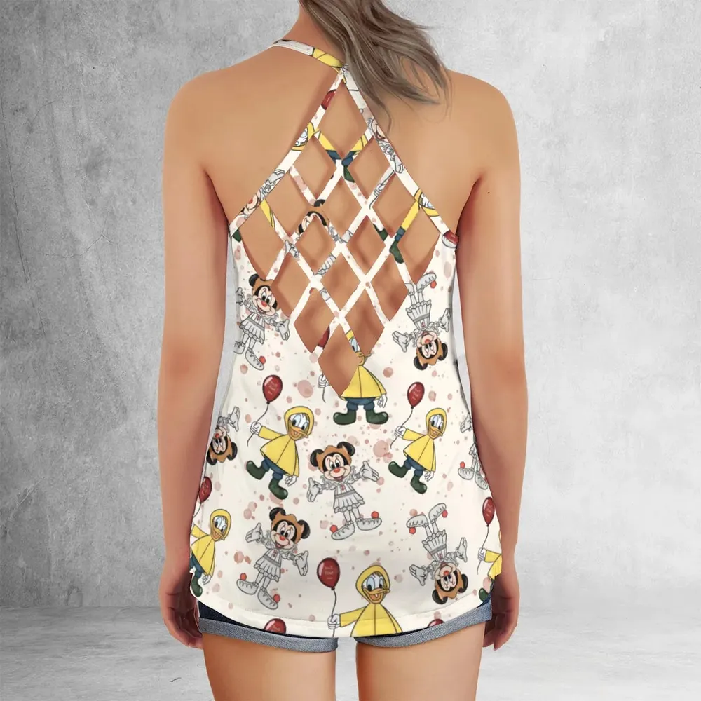 Mouse Clown Criss Cross Tank Top - 3