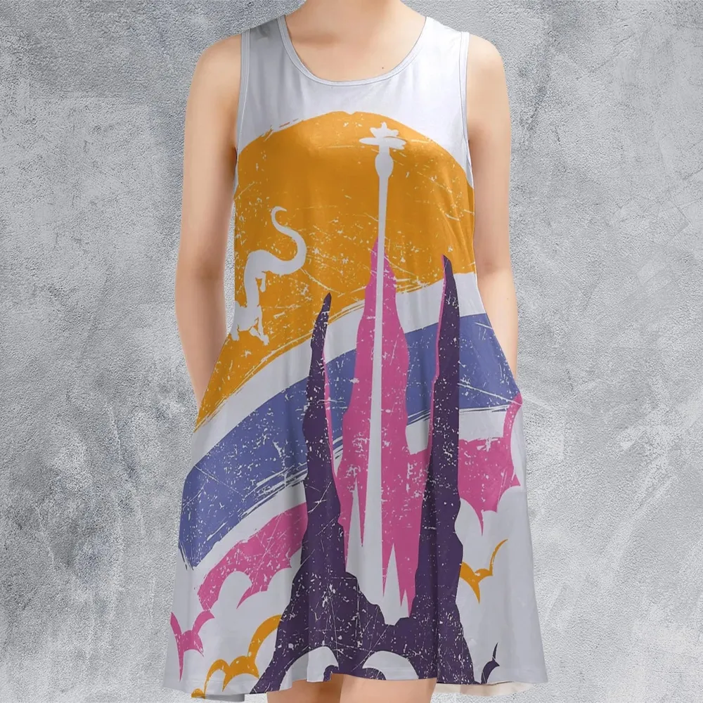 Fantasia Vintage 80s The NeverEnding Story Sleeveless Dress - 2