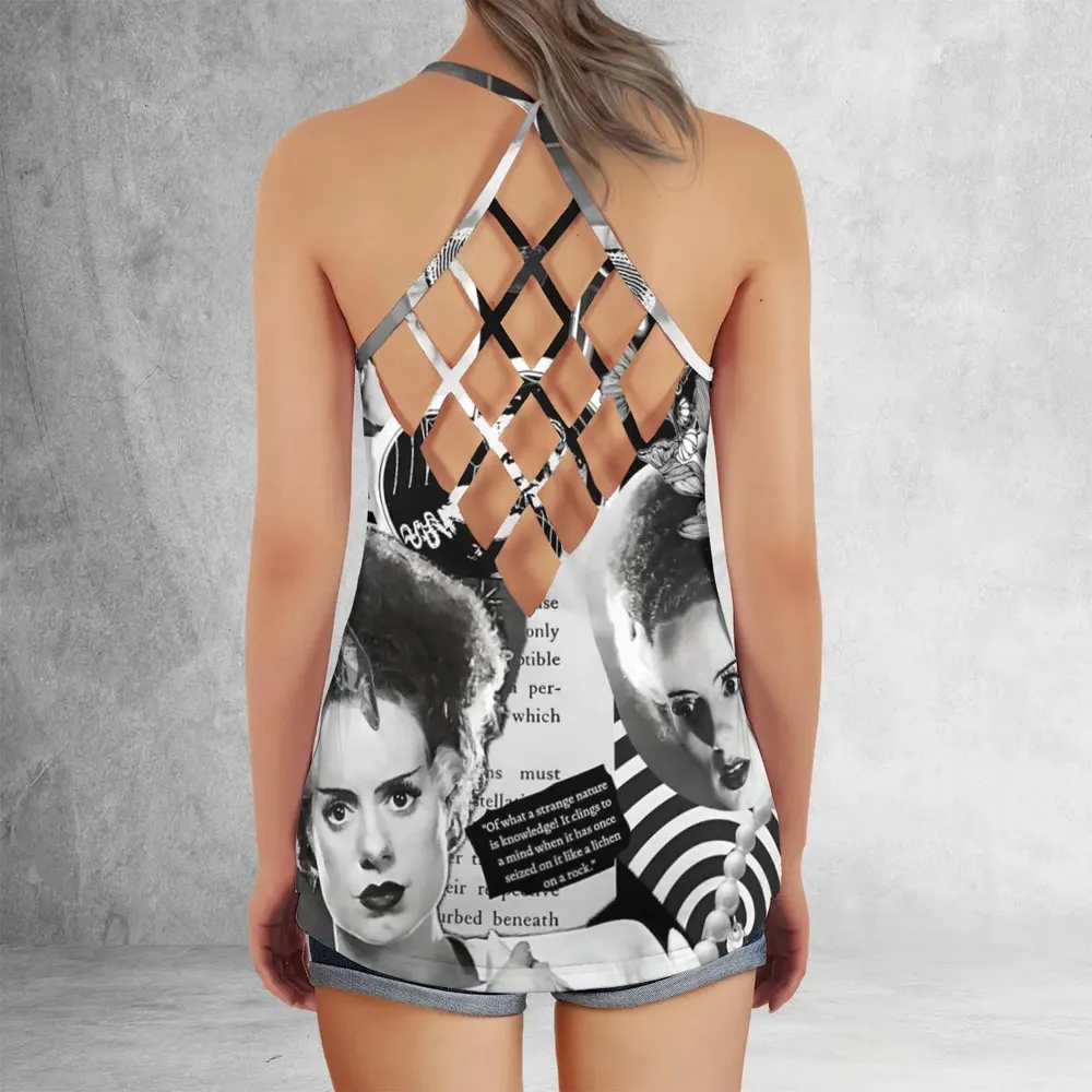 Bride Of Frankenstein Criss Cross Tank Top - 3