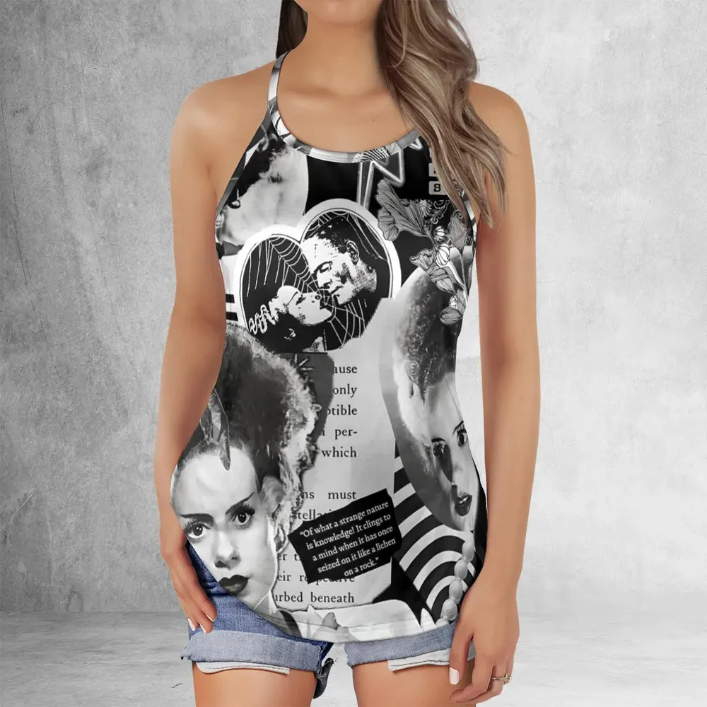 Bride Of Frankenstein Criss Cross Tank Top - 2