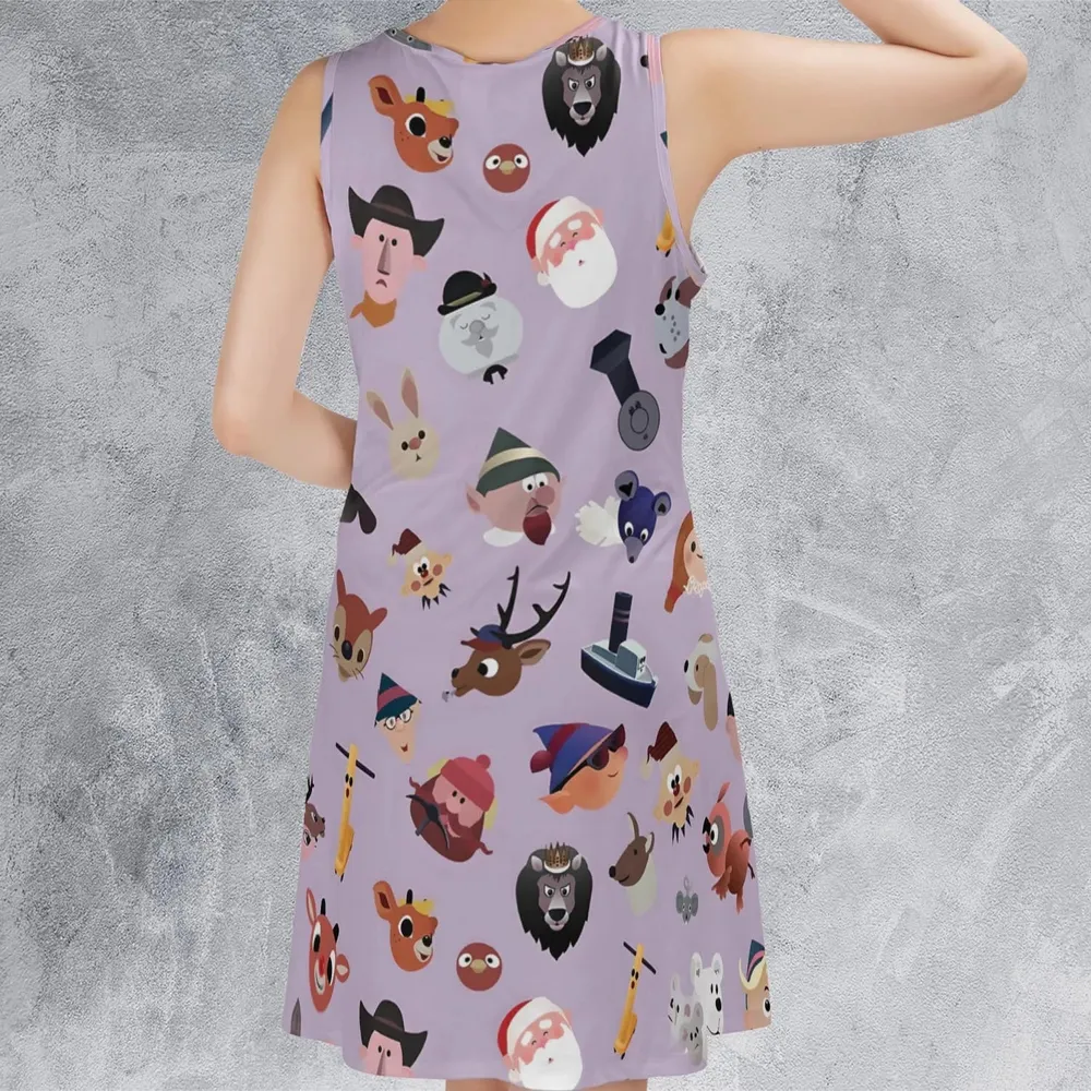 Iconography Rudolph the Red-Nosed Reindeer Sleeveless Dress - 3