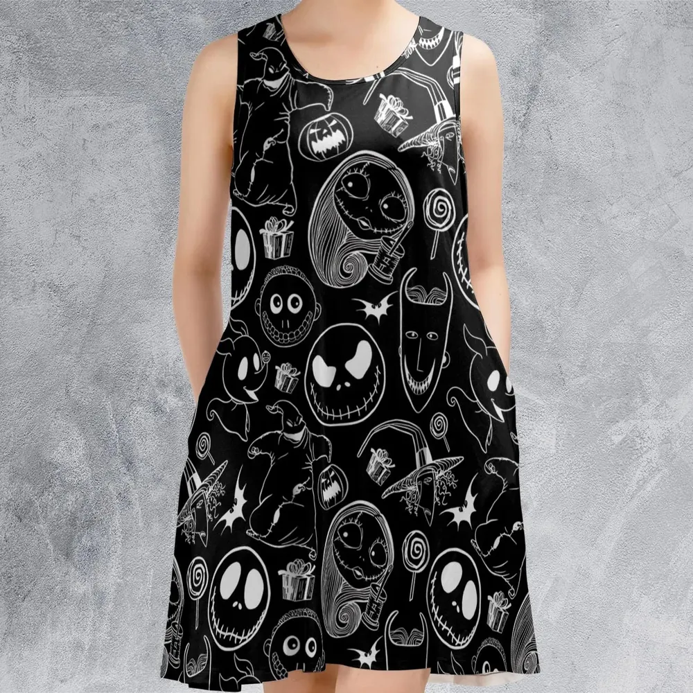 Pumpkin King The Nightmare Before Christmas T Sleeveless Dress - 2