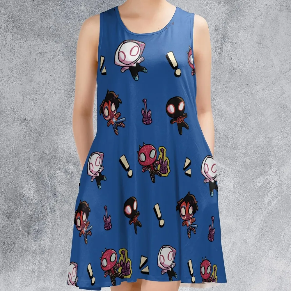 Spidey Sense Spider Man Sleeveless Dress - 2