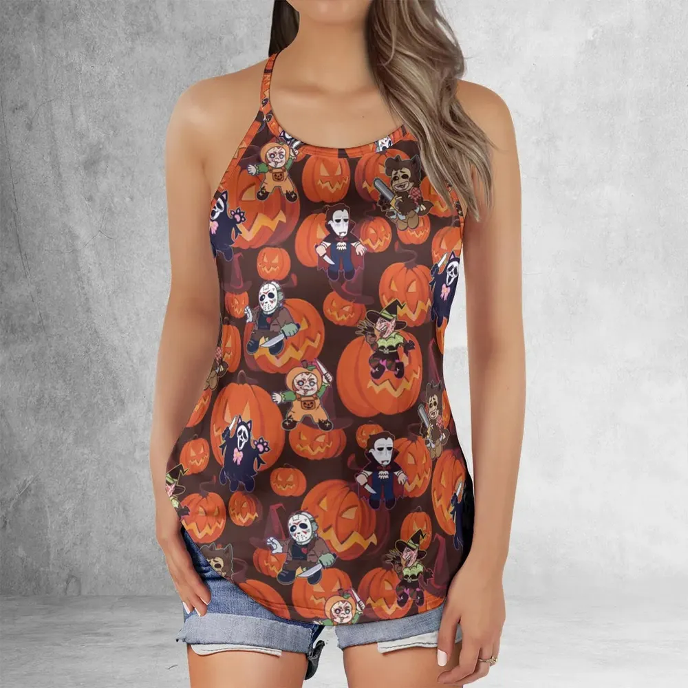 Halloween Slasher Criss Cross Tank Top - 2
