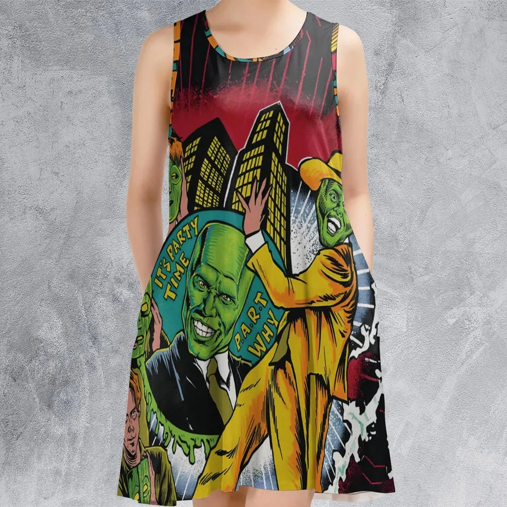 Party Time The Mask Sleeveless Dress - 2