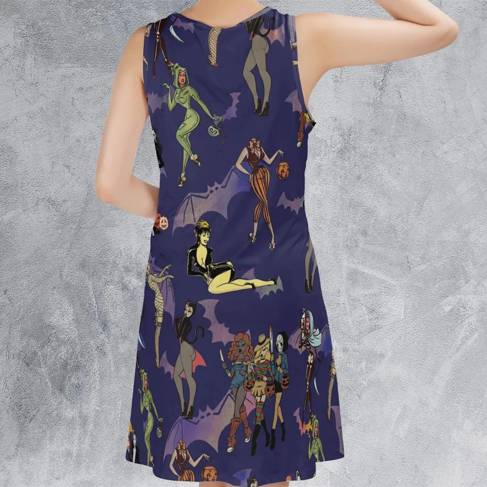 Horror Pin Up Girls Sleeveless Dress - 3