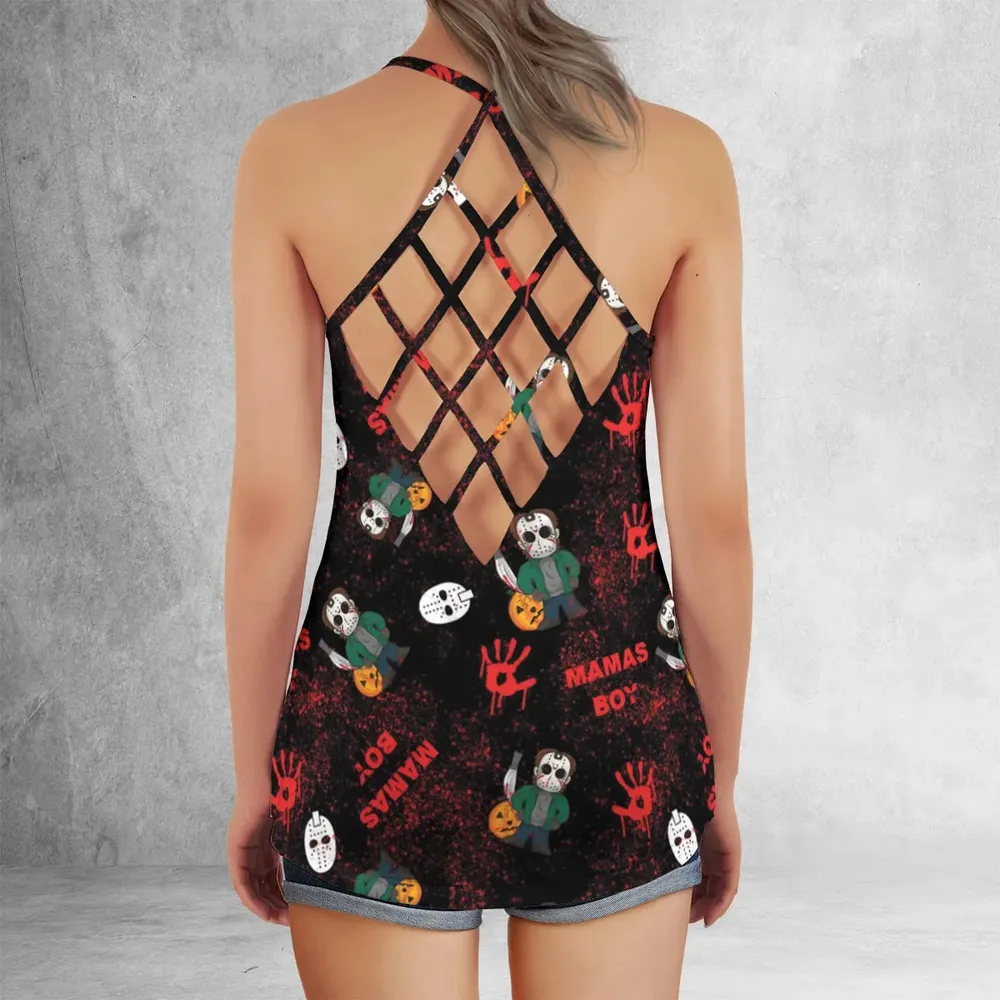 Mamas Boy Friday the 13th Criss Cross Tank Top - 3