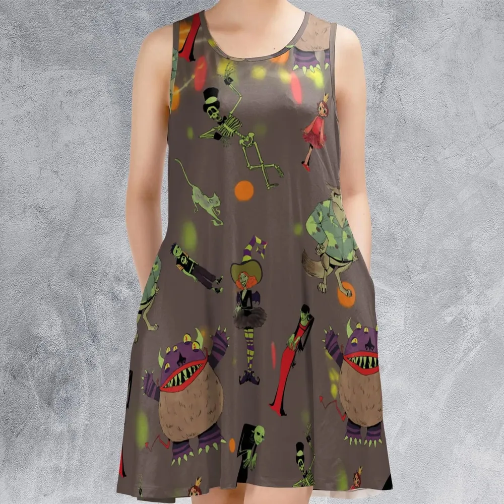 Scary Godmother Characters Sleeveless Dress - 2