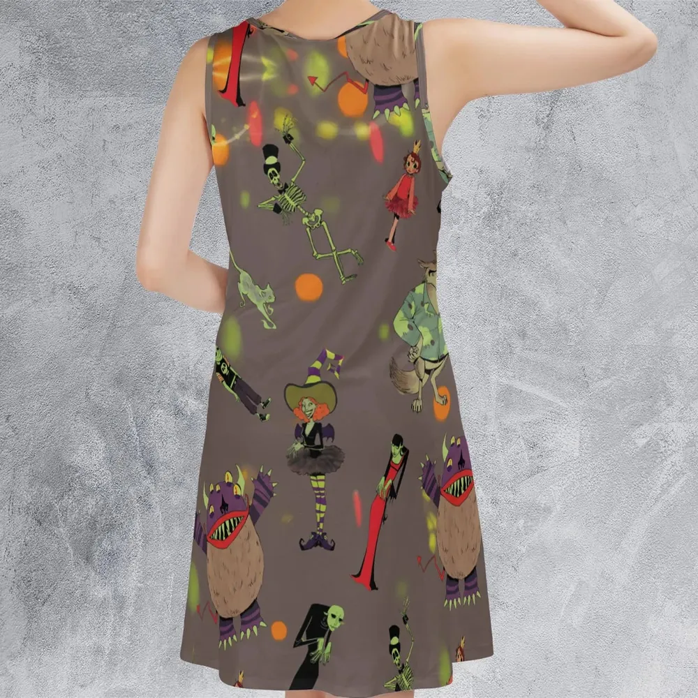 Scary Godmother Characters Sleeveless Dress - 3