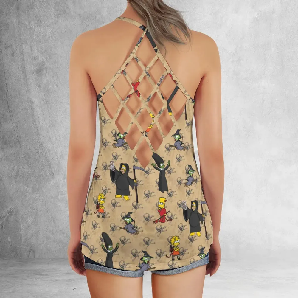 Daily Dose Of Simpsons Criss Cross Tank Top - 3