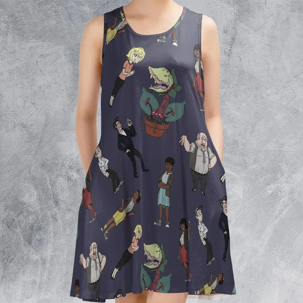 Little Shop Of Horror Characters Sleeveless Dress - 2