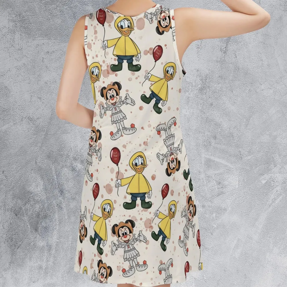 Mouse Clown Sleeveless Dress - 3