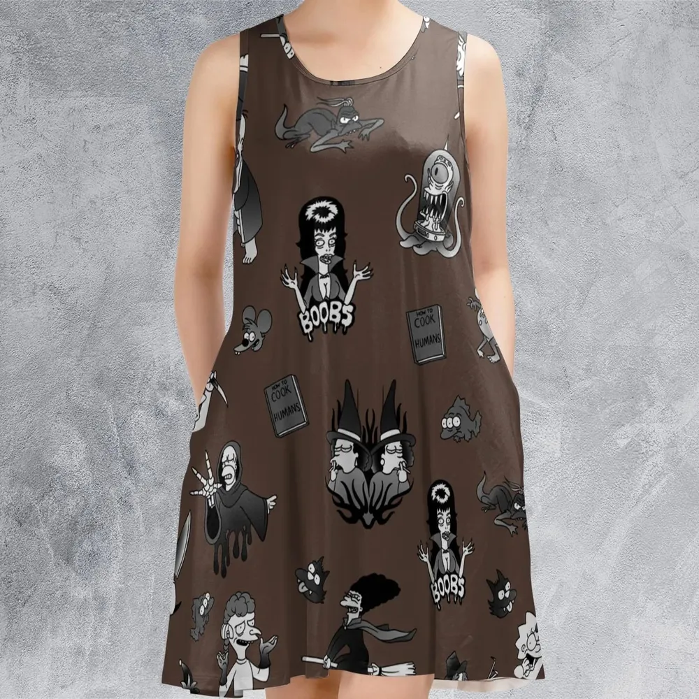 Treehouse of Horror The Simpsons Sleeveless Dress - 2