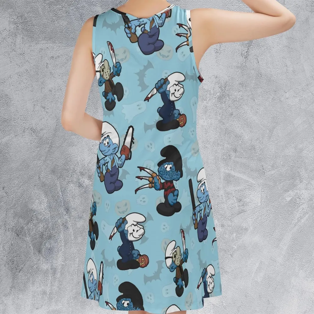 Horror Smurfs Sleeveless Dress - 3
