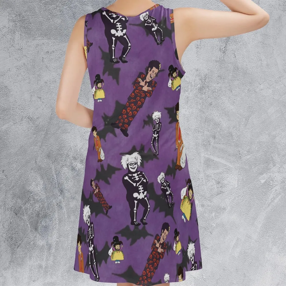 SNL David S. Pumpkins Animated Special Sleeveless Dress - 3