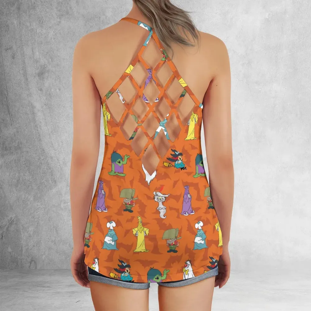 Happy Halloween From Hanna Barbera Criss Cross Tank Top - 3