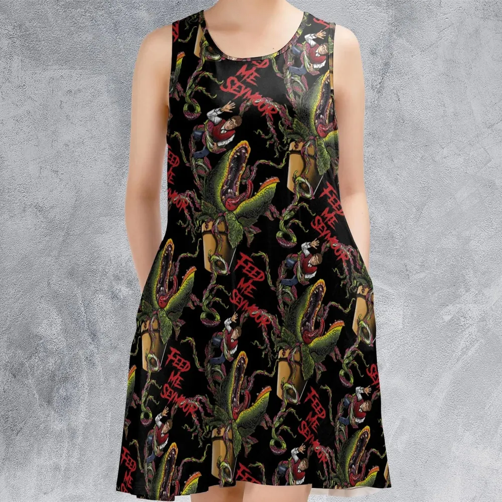 Feed Me Seymour Horror Little Shop Sleeveless Dress - 2