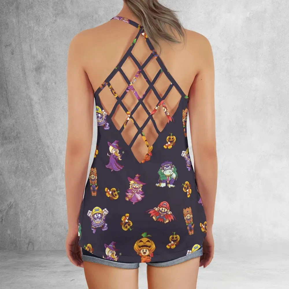 Gaming Ghosts Criss Cross Tank Top - 3