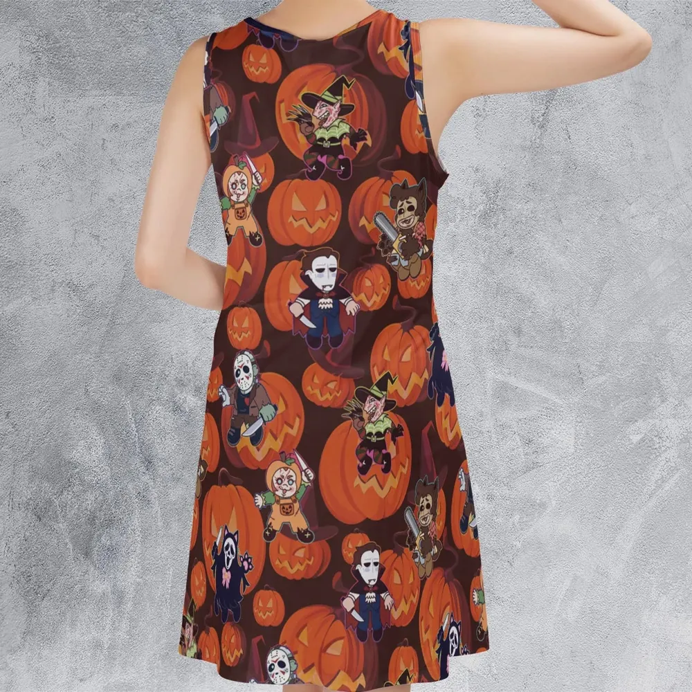 Halloween Slasher Sleeveless Dress - 3