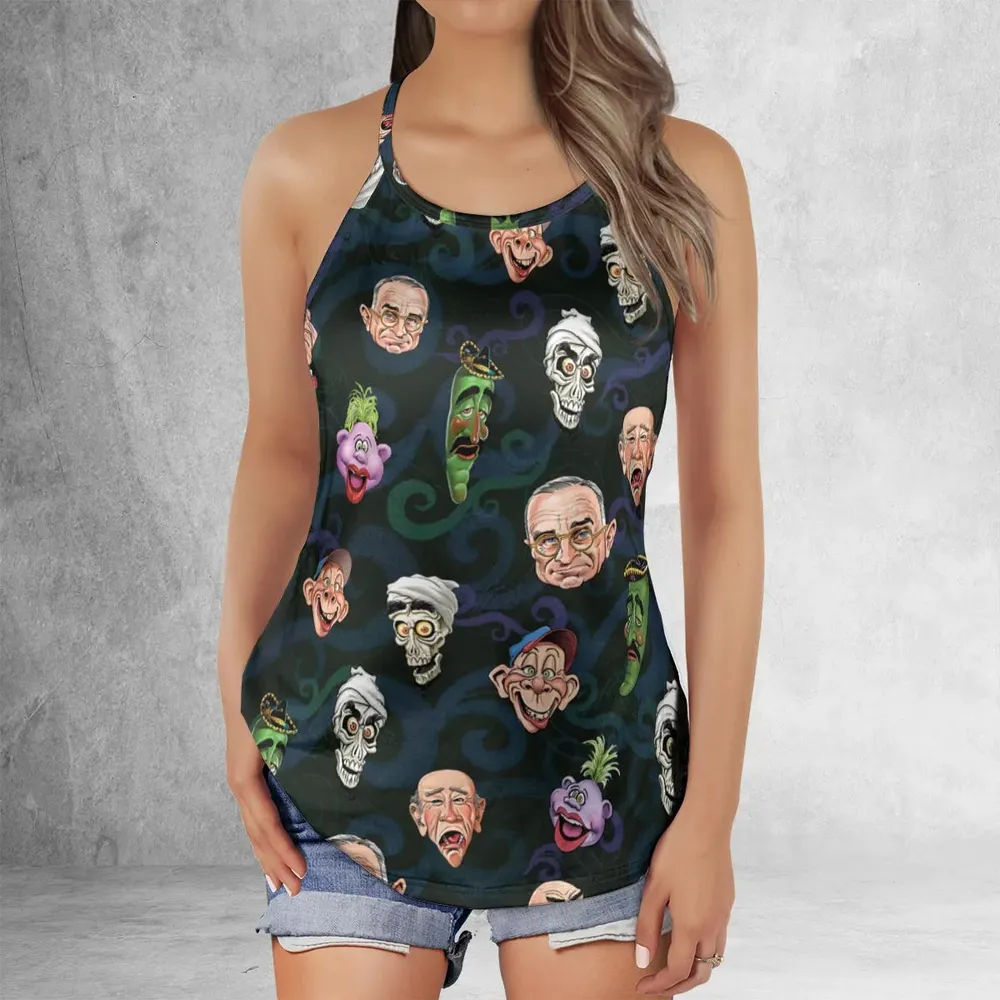 Puppet Comedy Characters Criss Cross Tank Top - 2