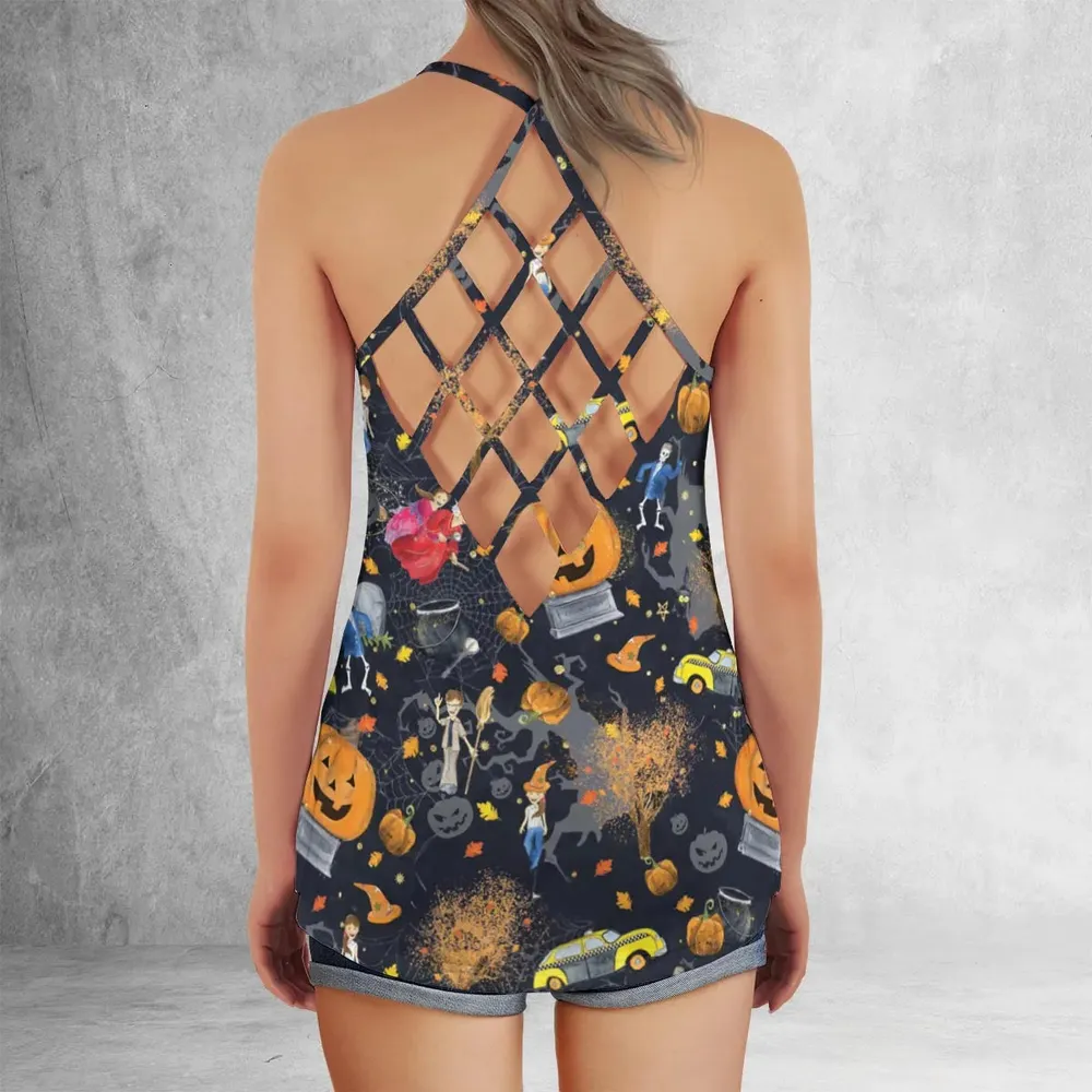 Magic Town Halloweentown Criss Cross Tank Top - 3