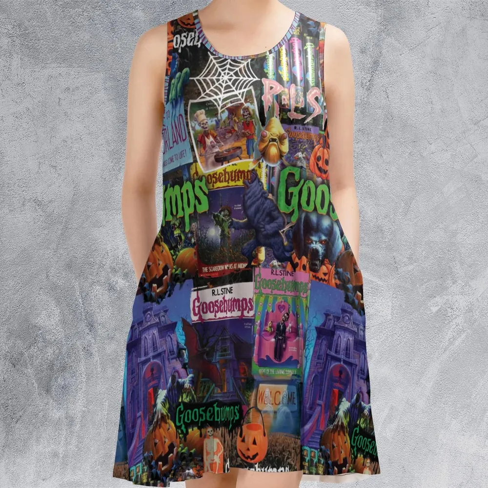 Goosebumps Pattern Sleeveless Dress - 2