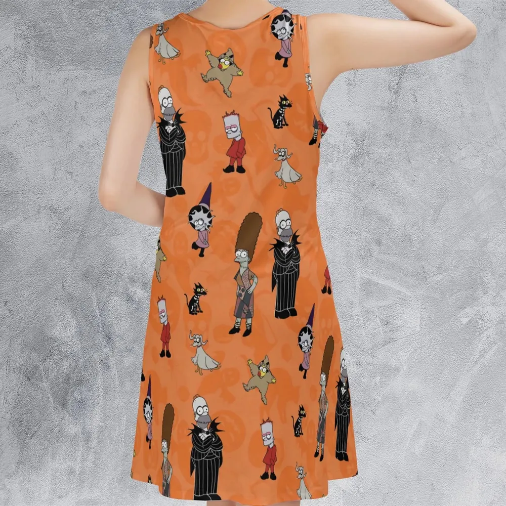 The Simpsons Halloween Sleeveless Dress - 3